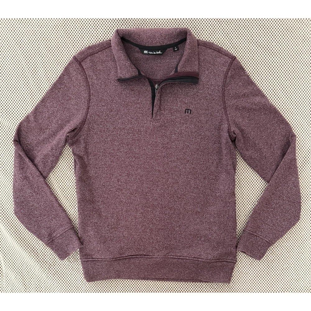 Travis Mathew Mens Long Sleeve Hideaway 1/4 Zip Golf Fleece Pullover Size Small - Picture 3 of 10